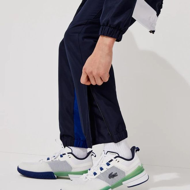 Afbeelding van Lacoste Sport Trainingspak Block White Green Navy