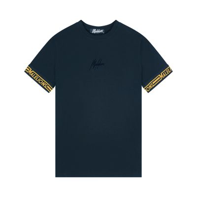Foto van Malelions Men Venetian T-Shirt + Short Set Navy Gold