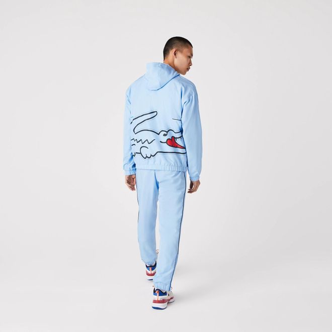 Afbeelding van Lacoste Sport Trainingspak Krokodillenprint Blauw