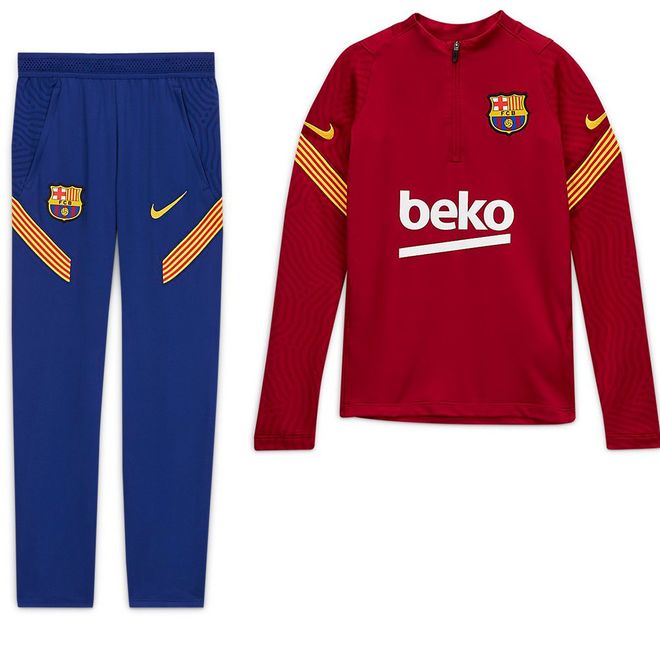 Afbeelding van FC Barcelona Dri-FIT Strike Drill Set Kids Noble Red