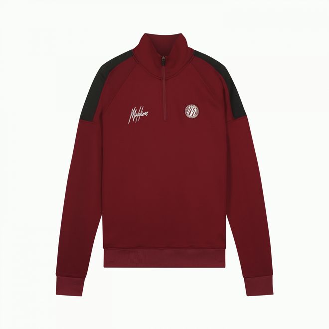 Afbeelding van Malelions Sport Striker Quarterzip Bordeaux Black