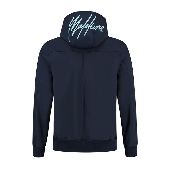 Afbeelding van Malelions Softshel Jack Navy Light Blue