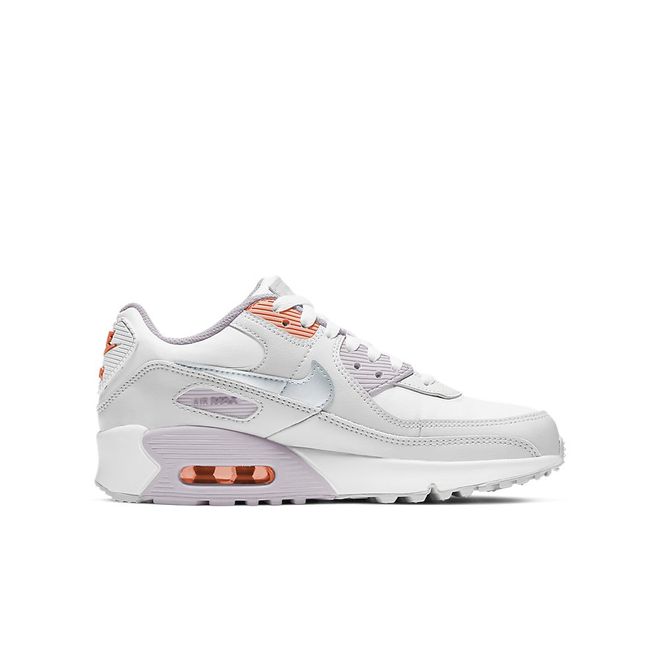 Afbeelding van Nike Air Max 90 Kids Leather White Metalic Platinum
