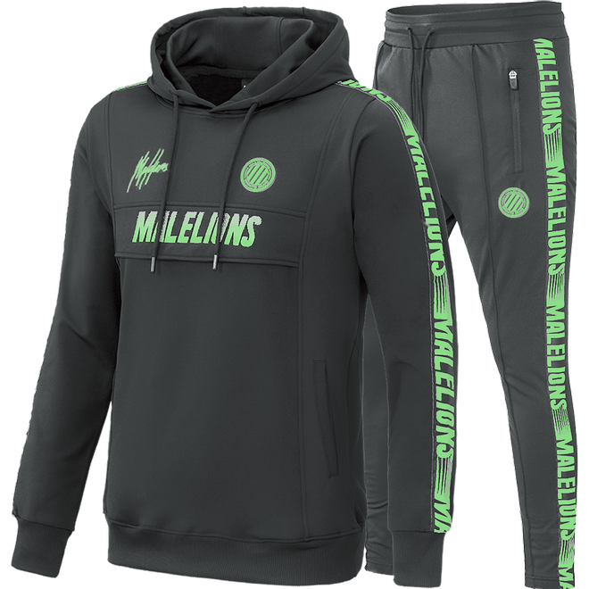Afbeelding van Malelions Sport Tracksuit Warming Up Antra Neon Green