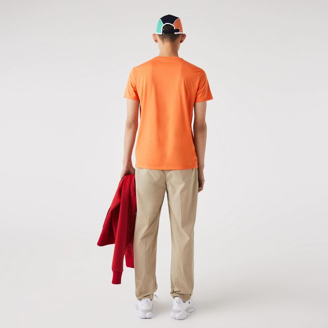 Afbeelding van Lacoste T-shirt met Ronde Hals Orange