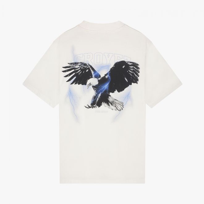 Afbeelding van Croyez Lightning Eagle T-Shirt Off-White Purple