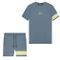 Afbeelding van Malelions Men Captain T-Shirt + Short Set Vintage Blue