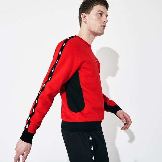Afbeelding van Lacoste Sweater Fleece Ronde Hals Rood