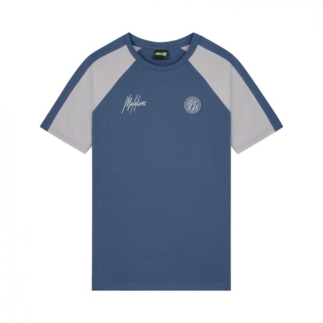 Afbeelding van Malelions Sport Striker T-Shirt + Short Set Navy Grey