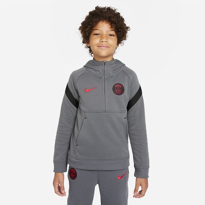 Afbeelding van Paris Saint-Germain Hooded Flee Set Kids Dark Grey