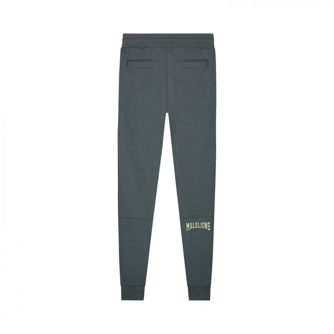 Afbeelding van Malelions Men Varsity Hoodie Set Dark Slate Lime