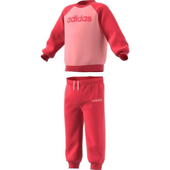 Afbeelding van Adidas Linear Fleece Joggingpak Infants Glory Pink