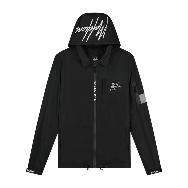 Afbeelding van Malelions Windbreaker Black White