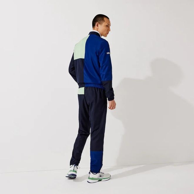 Afbeelding van Lacoste Sport Trainingspak Block White Green Navy