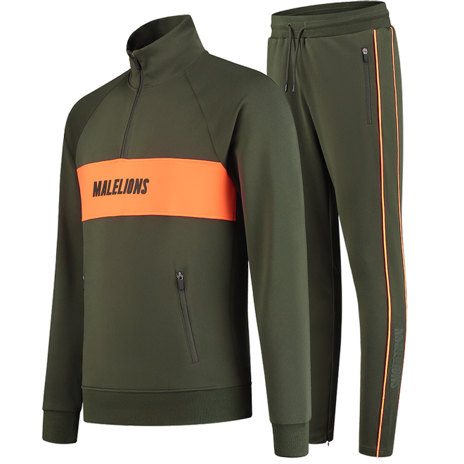 Afbeelding van Malelions Sport Uraenium Tracksuit Army Neon Orange