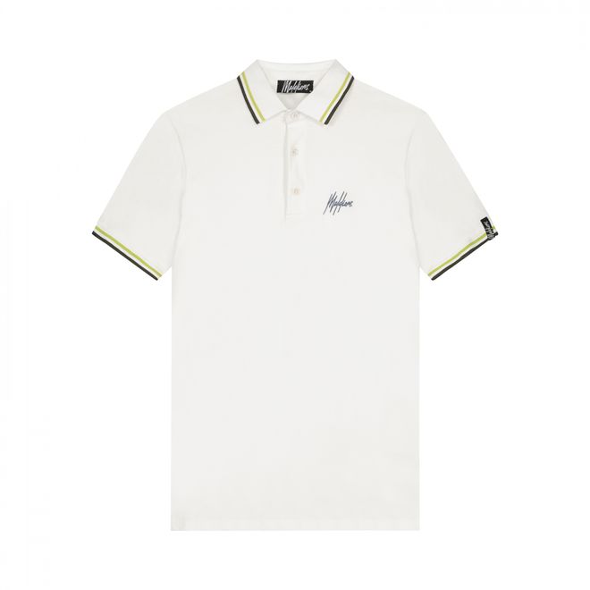 Afbeelding van Malelions Men Signature Polo Set White Vintage Blue