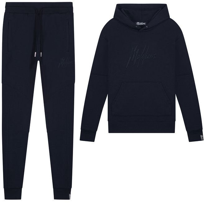 Afbeelding van Malelions Men Essentials Hoodie Set Dark Navy