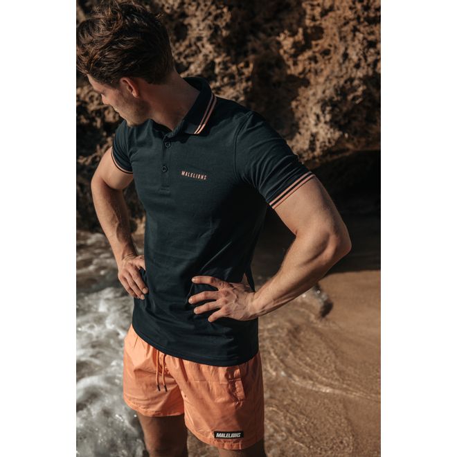 Afbeelding van Malelions Nium Polo Set Navy Peach