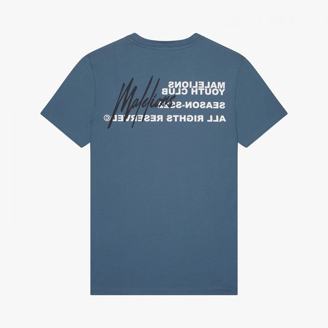 Afbeelding van Malelions Men Youth Club TShirt Vintage Blue White
