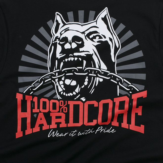 Afbeelding van 100% Hardcore T-Shirt Classic Black Red
