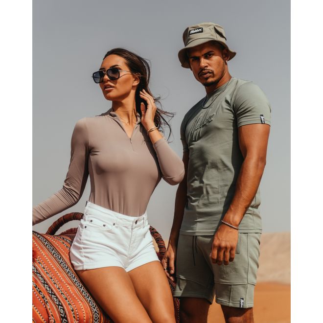 Afbeelding van Malelions Men Essentials T-Shirt + Short Set Dark Sage