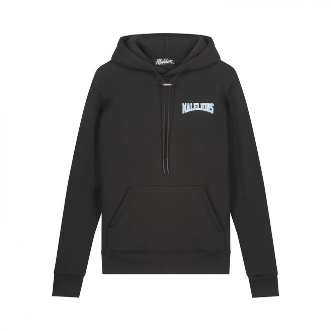 Afbeelding van Malelions Men Varsity Hoodie Set Black Vista Blue