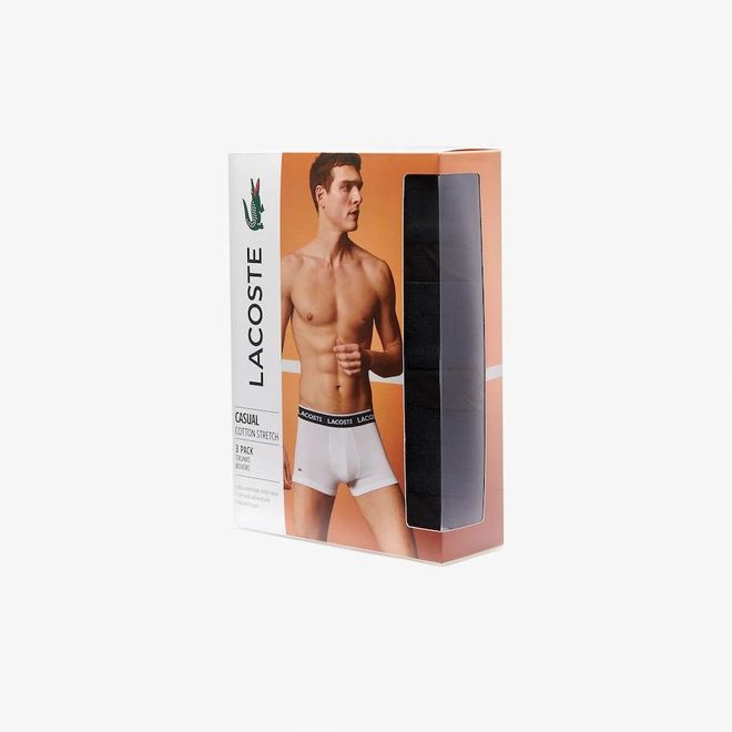 Afbeelding van Lacoste Set van 3 korte boxers Casual Zwart