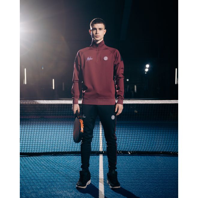 Afbeelding van Malelions Sport Striker Quarterzip Bordeaux Black