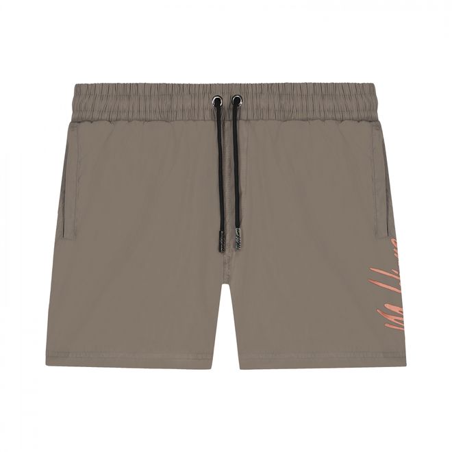 Afbeelding van Malelions Men Signature Polo Set Taupe Soft Peach