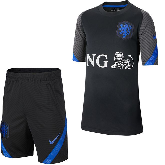 Afbeelding van Nederlands Elftal Strike Short Set Kids Zwart