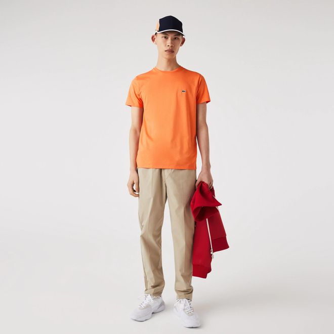 Afbeelding van Lacoste T-shirt met Ronde Hals Orange