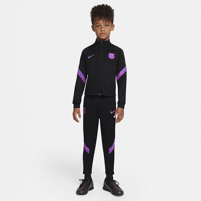 Afbeelding van FC Barcelona Strike Voetbaltrainingspak Little Kids Black Hyper Royal