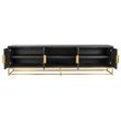 Afbeelding van Richmond Interiors TV-dressoir 220 Blackbone gold 4-deuren (Goud)