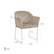 Afbeelding van Richmond Interiors Stoel Tresanto Khaki Velvet / Silver (Quartz Khaki 903)