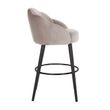 Afbeelding van Richmond Interiors Barstoel Tulip Khaki velvet (Quartz Khaki 903)