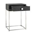 Afbeelding van Richmond Interiors Nachtkastje Blackbone silver 1-lade (Zilver)