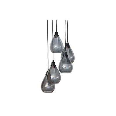 BePureHome Waterfall Hanglamp Glas Zwart BePureHome Waterfall Hanglamp Glas Zwart