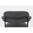 Afbeelding van White Label Living Lounge Chair Jolien Arm Black/Dark Grey