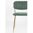 Afbeelding van White Label Living Chair Jolien Gold/Dark Green