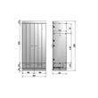 Afbeelding van Woood Connect Kast Grijs - 2 Deurs, Stroken + Lade