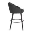 Afbeelding van Richmond Interiors Barstoel Tulip Antraciet velvet (Quartz Antraciet 801)