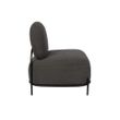 Afbeelding van White Label Living Lounge Chair Polly Grey