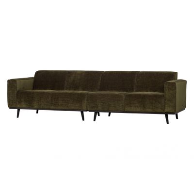 BePureHome Statement 4-zits Bank 280 Cm Platte Brede Rib Warm Groen BePureHome Statement 4-zits Bank 280 Cm Platte Brede Rib Warm Groen