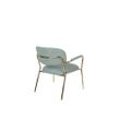 Afbeelding van White Label Living Lounge Chair Jolien Arm Gold/Light Green