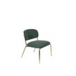 Afbeelding van White Label Living Lounge Chair Jolien Gold/Dark Green