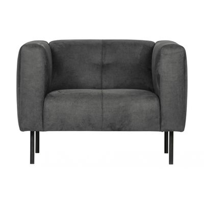 VT Wonen Skin Fauteuil Donkergrijs VT Wonen Skin Fauteuil Donkergrijs