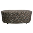 Afbeelding van BePureHome Macaroni Bankje Fluweel Aquarel Flower Zwart - 110 CM
