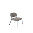 Afbeelding van White Label Living Lounge Chair Jolien Black/Grey