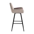 Afbeelding van Richmond Interiors Barstoel Linsey draaibaar Khaki Velvet (Quartz Khaki 903)