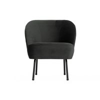 BePureHome Vogue Fauteuil Fluweel Zwart
